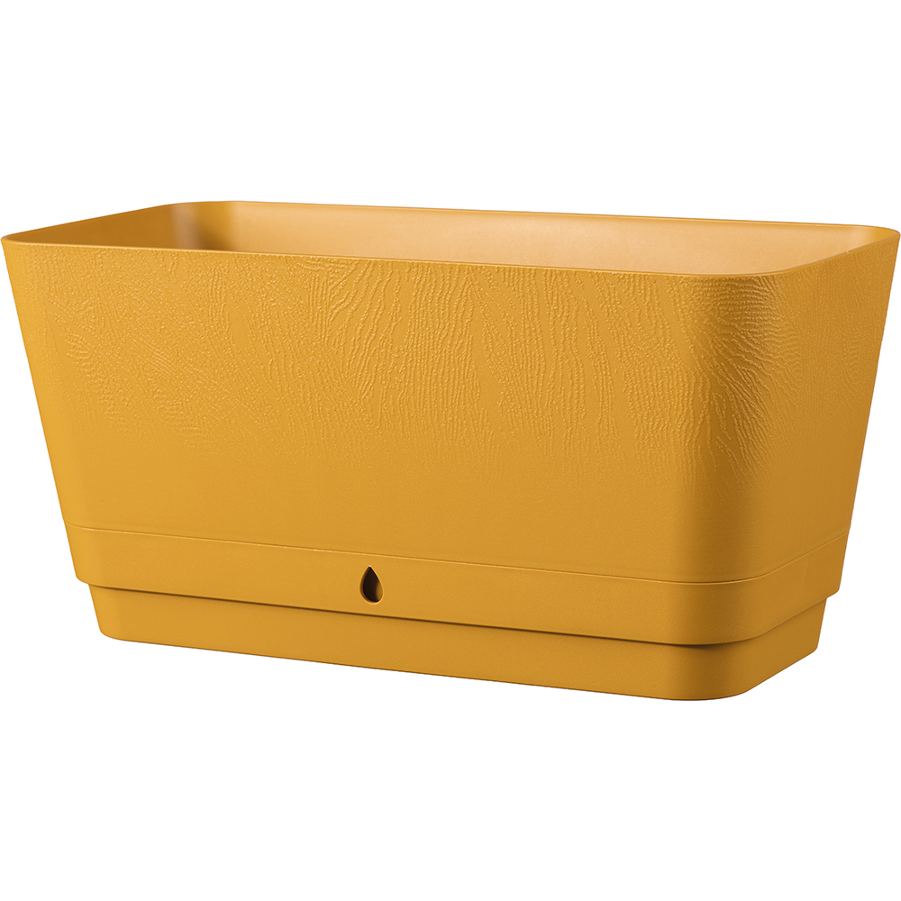 Jardiniera DEROMA Dune Window Box, 30 x 14.7 x 14.7 cm, galben