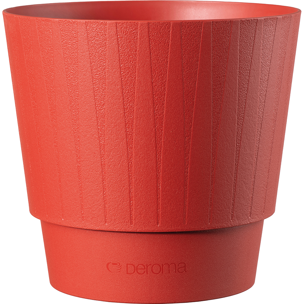 Ghiveci plante DEROMA Plisse, D22 cm, rosu