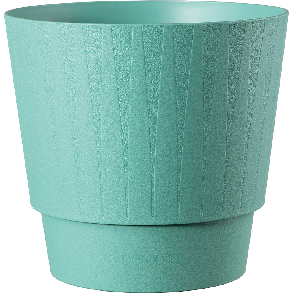 Ghiveci plante DEROMA Plisse, D22 cm, verde satin