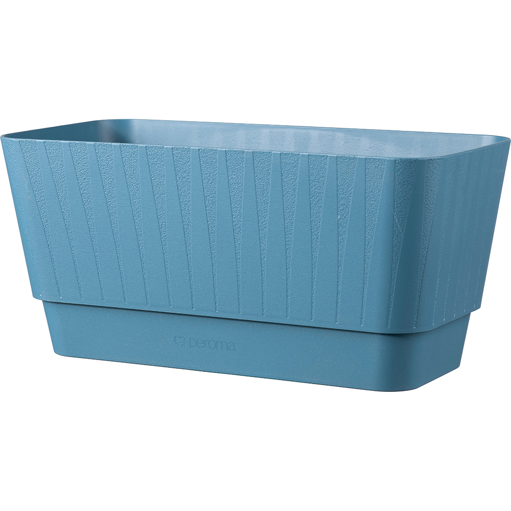Jardiniera DEROMA Plisse, 30 x 14.7 x 14 cm, albastru
