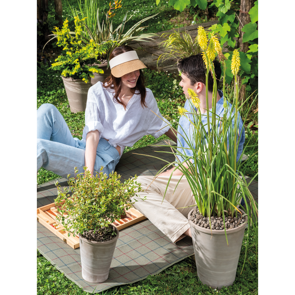 Ghiveci DEROMA Duo Long Tom, D30 cm, grafit