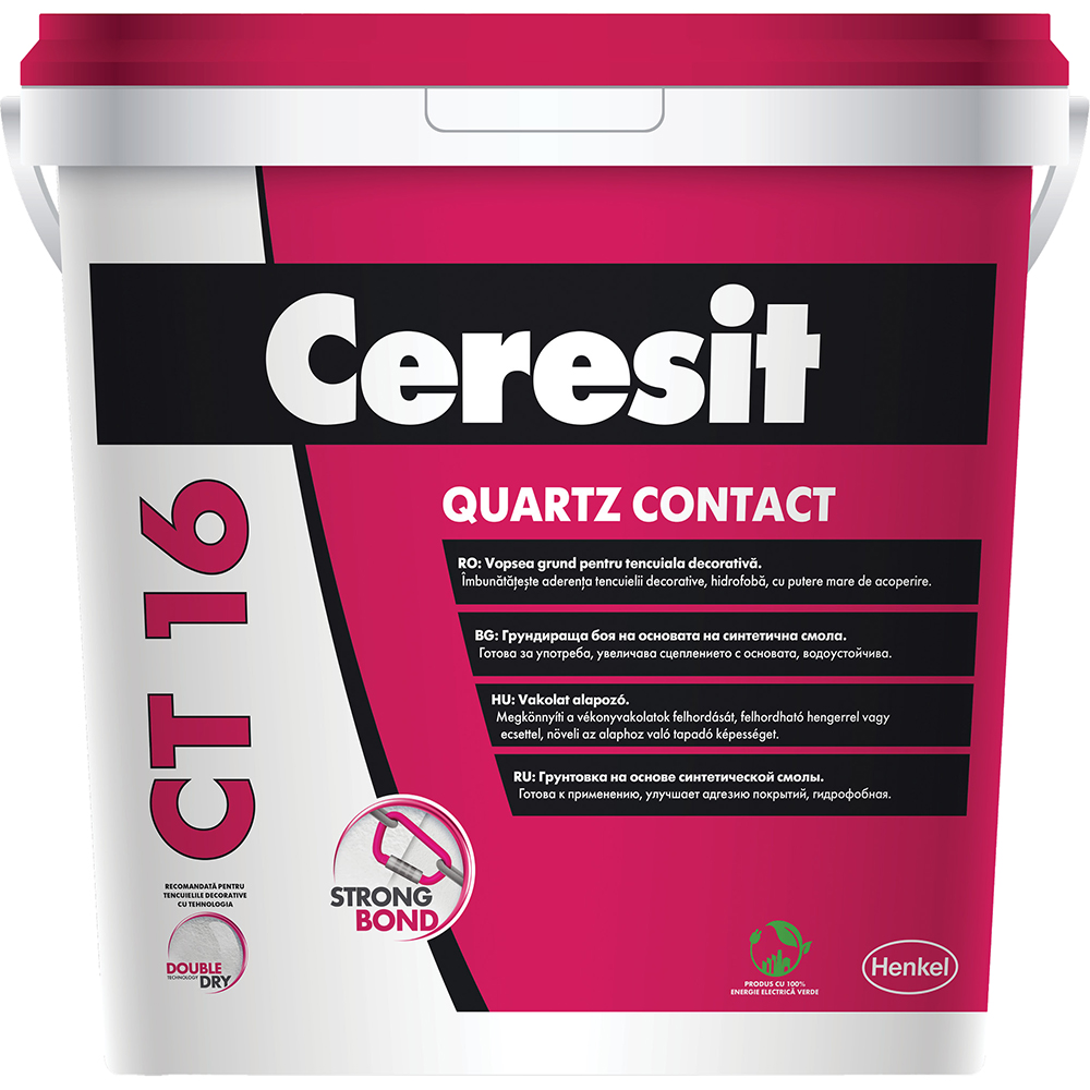 Amorsa pentru tencuiala decorativa CERESIT CT 16, interior/exterior, 16l
