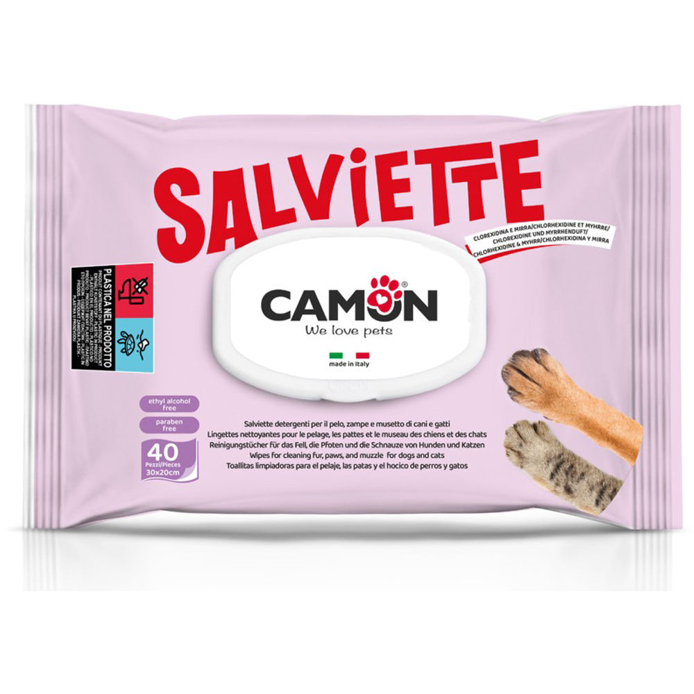 Servetele umede pentru caini CAMON, Mir, 40 bucati