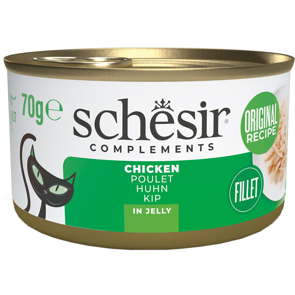 Hrana umeda pentru pisici SCHESIR, Adult, Pui in aspic, 70 g