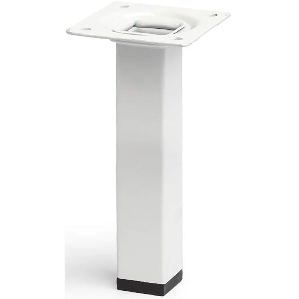 Picior mobila 400, otel, 15 cm, alb