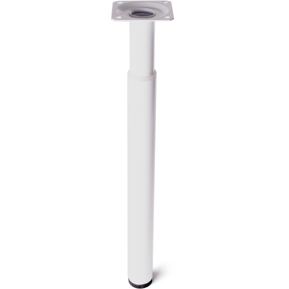 Picior mobila 401E, otel, 30 cm, alb