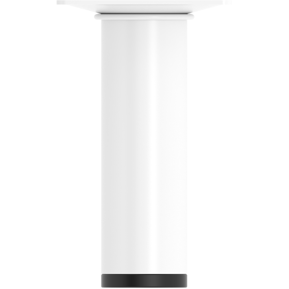 Picior mobila 401, otel, 10 cm, alb