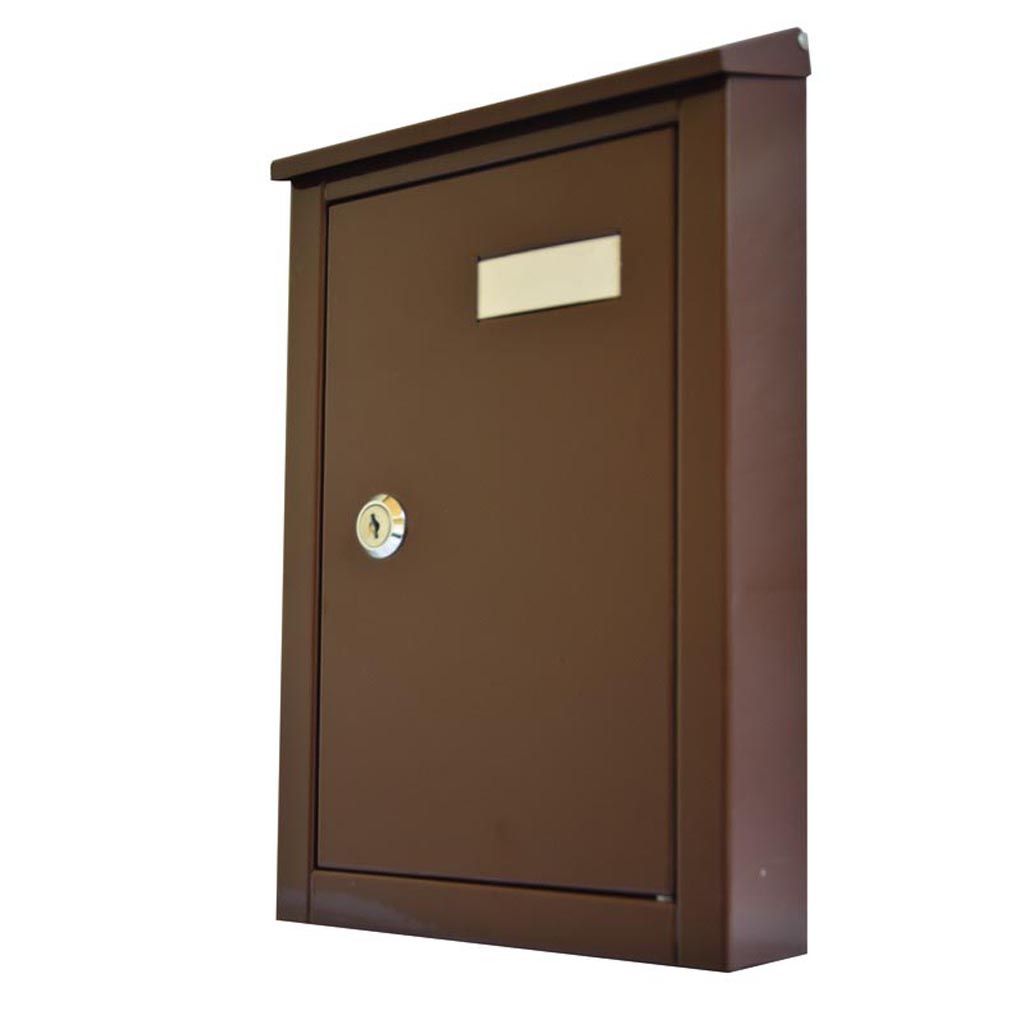 Cutie postala, exterior, 2 chei, 290 x 200 x 50 mm, maro