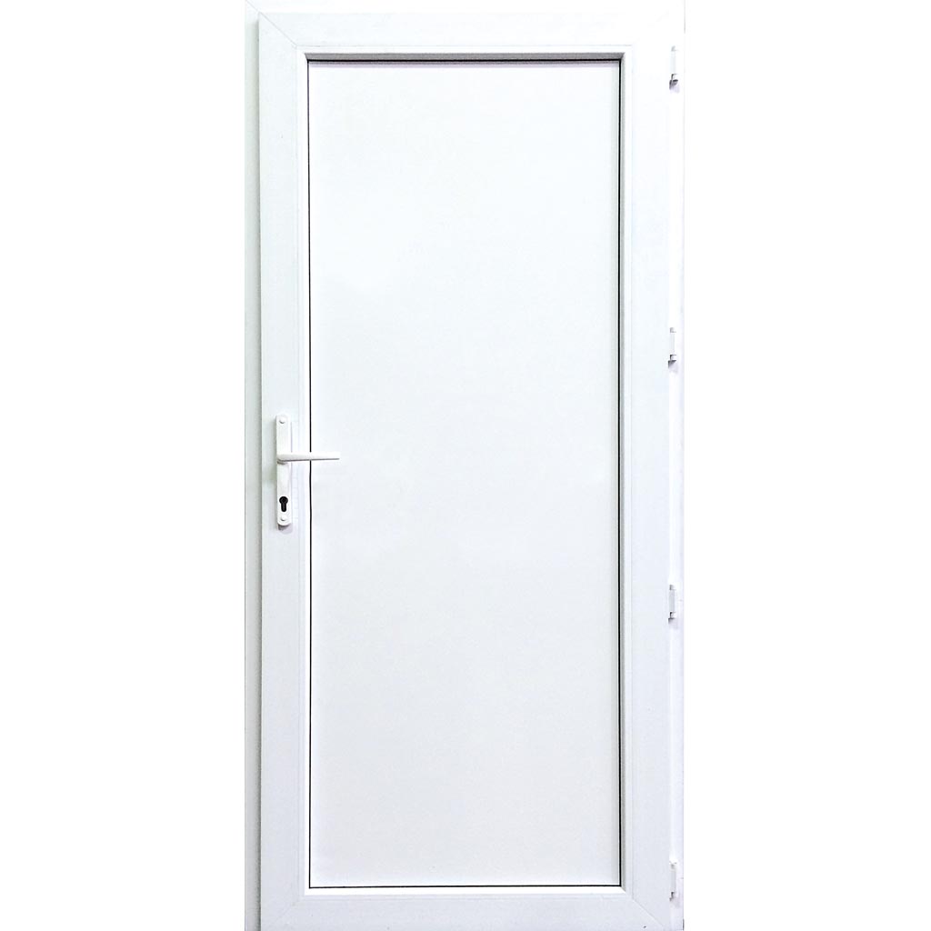 Usa exterior FENSTERWELT, cu geam, 4 camere, stanga, PVC, 88 x 205 cm, alb