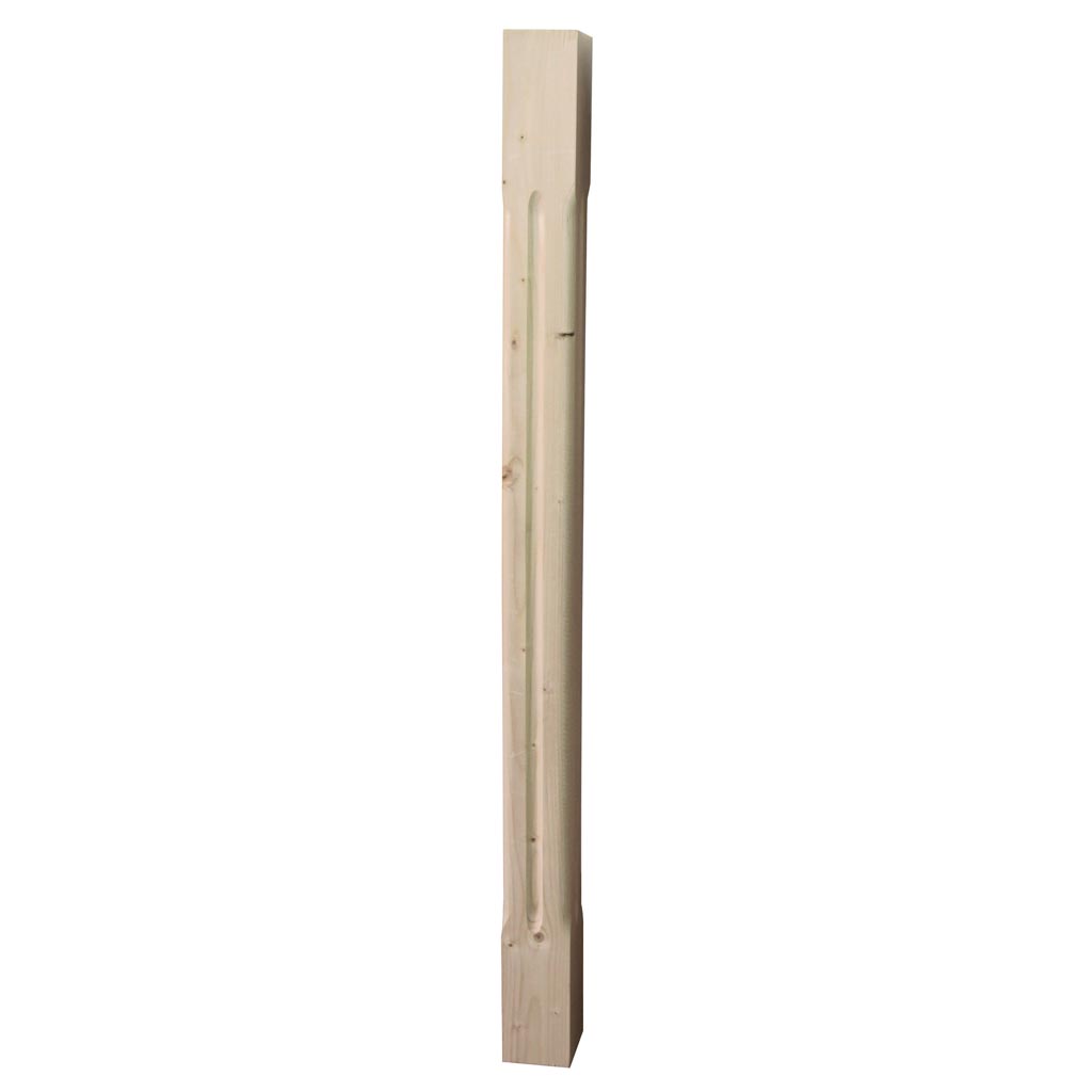 Balustru frezat brad, 120 x 7 x 7 cm, natur