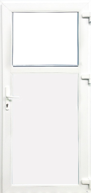Usa exterior FENSTERWELT, cu geam, 4 camere, 1/3, dreapta, PVC, 78 x 205 cm, alb
