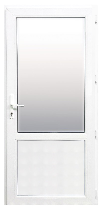 Usa exterior FENSTERWELT, cu geam, 4 camere, 2/3, stanga, PVC, 78 x 205 cm, alb