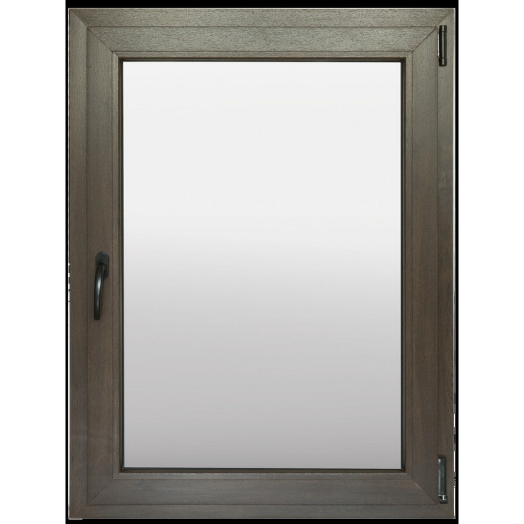 Fereastra termopan FENSTERWELT, PVC, 6 camere, 86 x 116 cm, deschidere oscilobatanta dreapta, nuc
