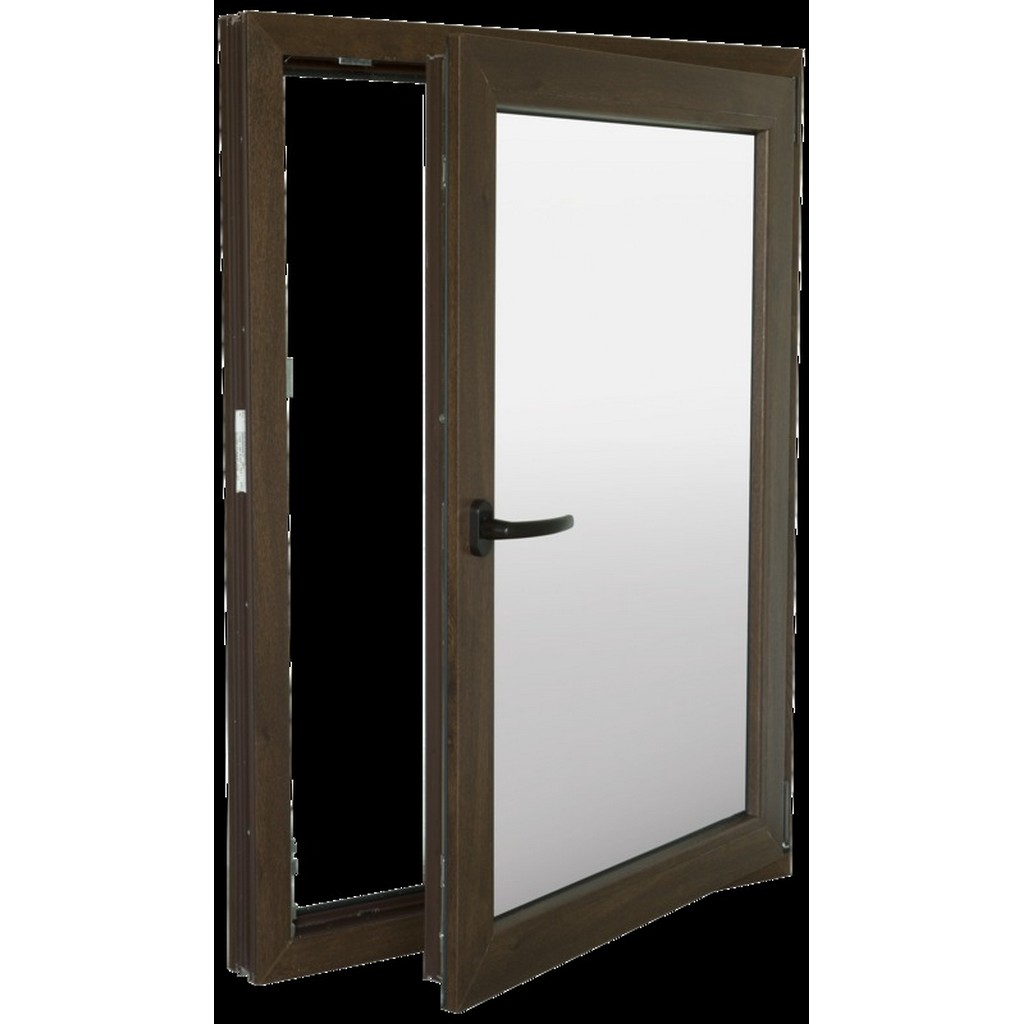 Fereastra termopan FENSTERWELT, PVC, 6 camere, 86 x 116 cm, deschidere oscilobatanta dreapta, nuc