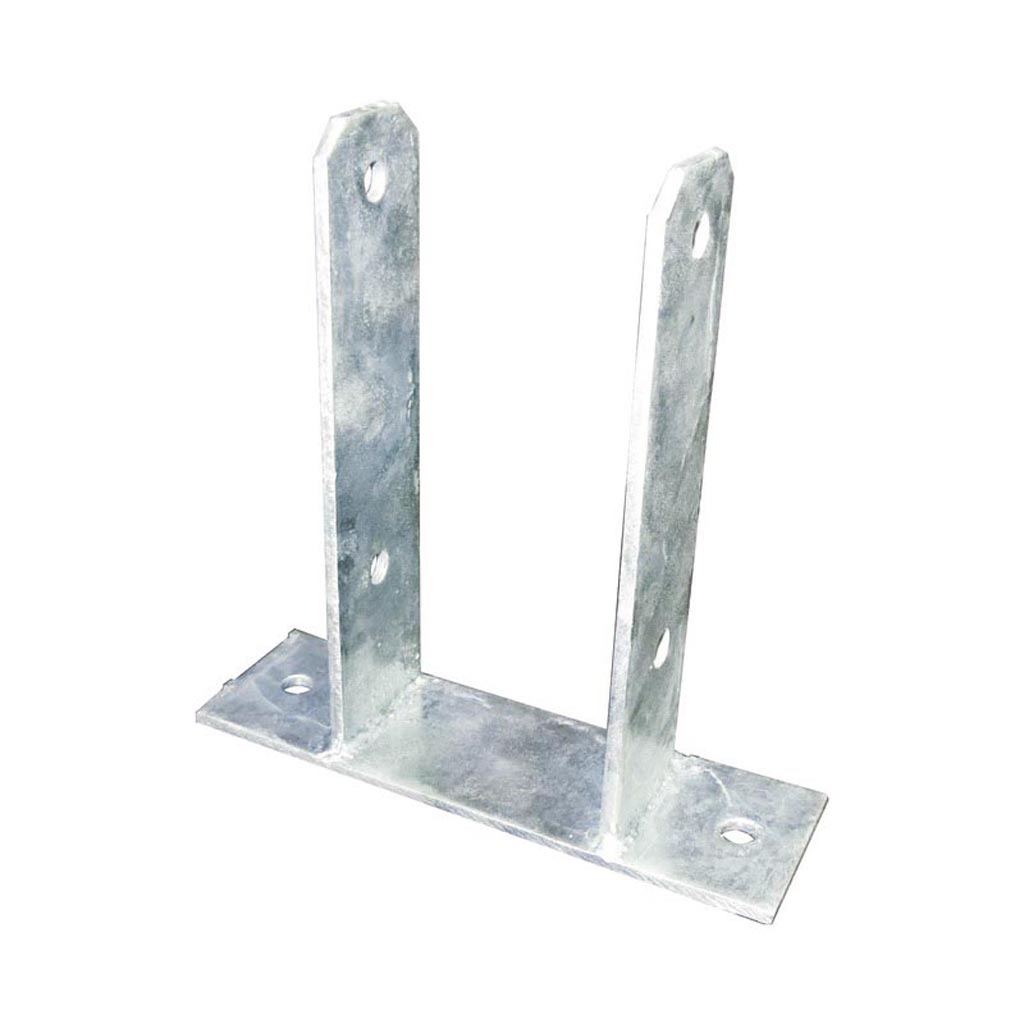 Suport cu placa U, 101 x 200 x 600 x 50 mm, zincat alb