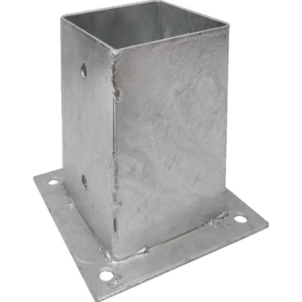 Suport cu placa P, 101 x 101 x 150 x 150 mm, zincat alb