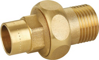 Niplu Olandez alama cupru, 28 mm, racord 1/2 I, filet exterior