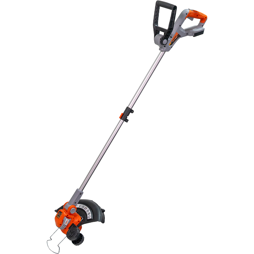 Trimmer electric gazon pe acumulator RURIS Expert 200ED, Li-Ion, 20V, latime lucru 30cm, portocaliu