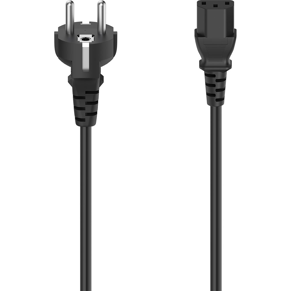 Cablu de alimentare cu 3 pini IEC HAMA 200737, 1.5m, negru