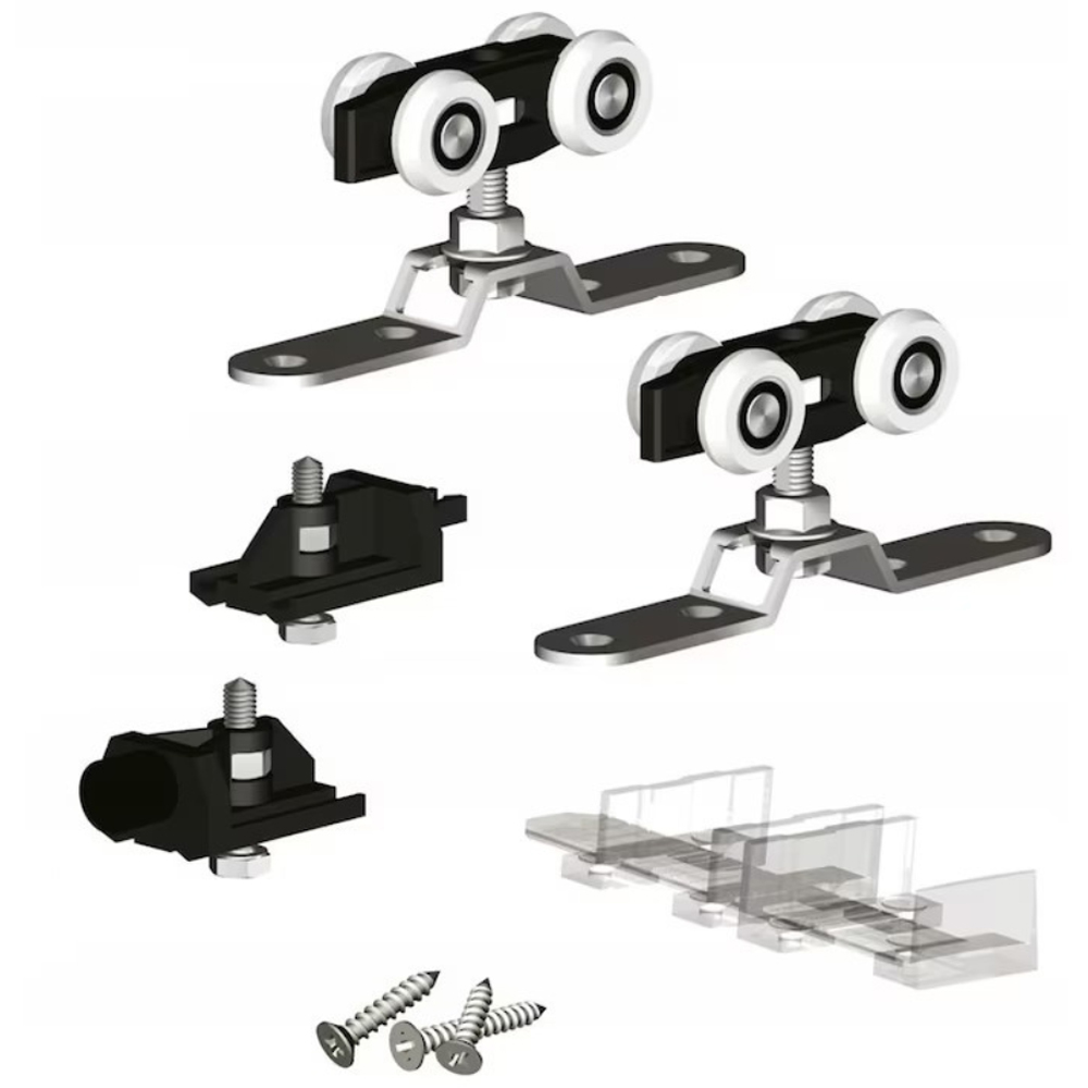 Sistem culisare usa, MDF, 170 cm, negru
