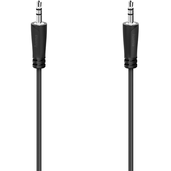 Cablu audio Jack 3.5 mm HAMA 205262, 1.5m, negru