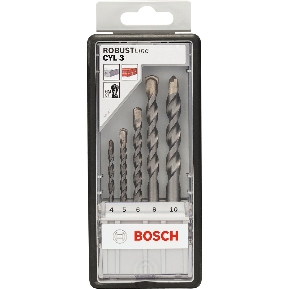 Burghiu BOSCH ROBUST, zidarie, CYL-3, 4-10 mm, 5buc