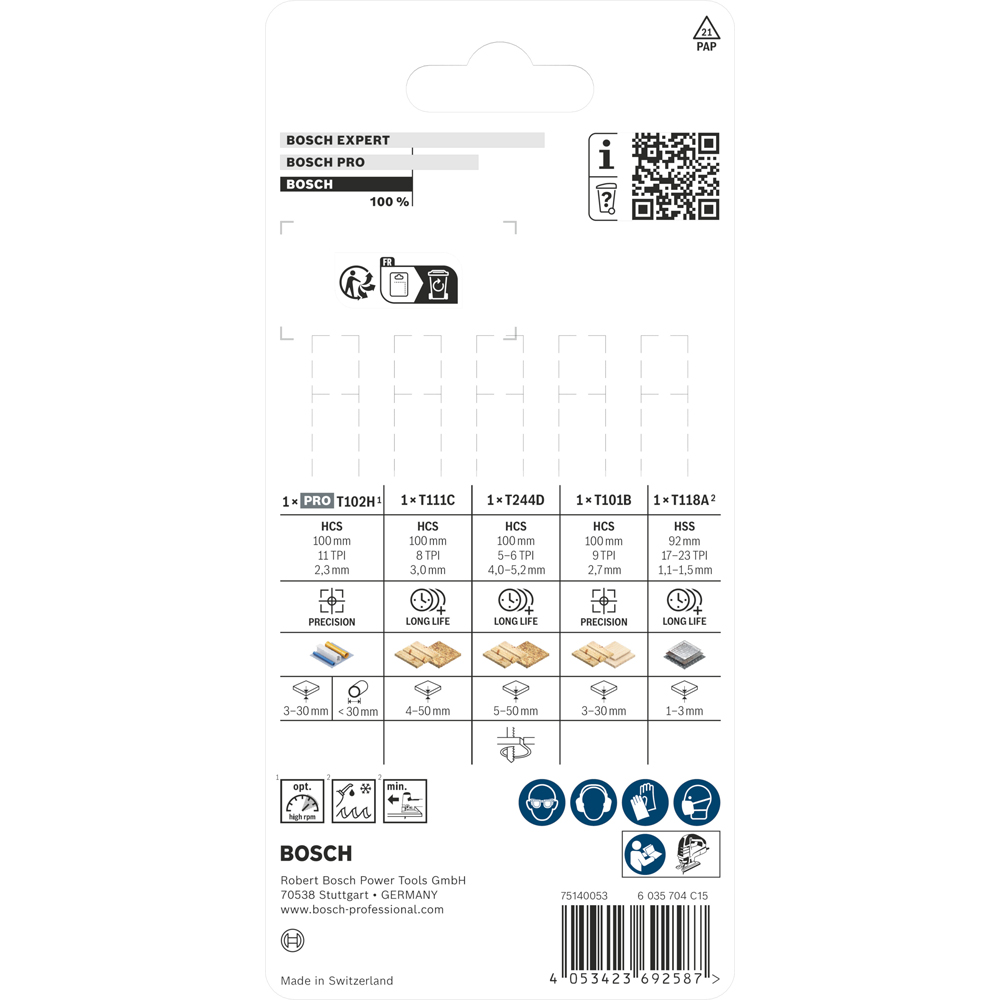 Panza pendular BOSCH, multimat t, 5buc