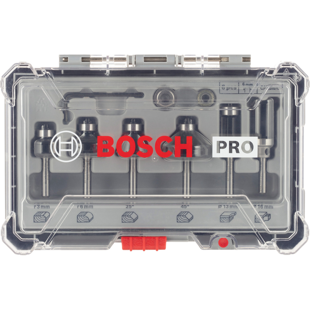 Set 6 freze BOSCH PROFESSIONAL, 6 mm