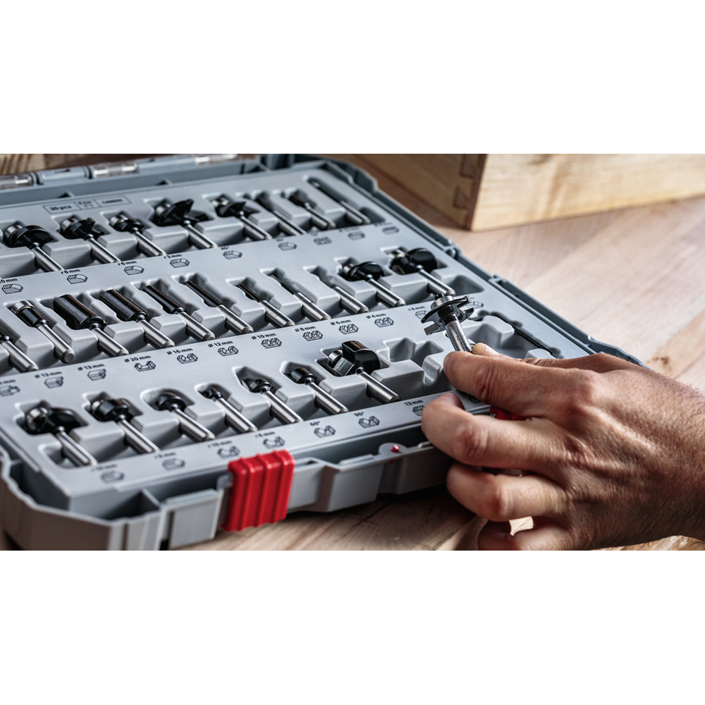 Set 6 freze BOSCH PROFESSIONAL, 8 mm
