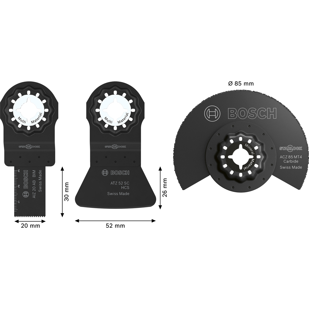 Set 3 panze ceramica BOSCH PROFESSIONAL