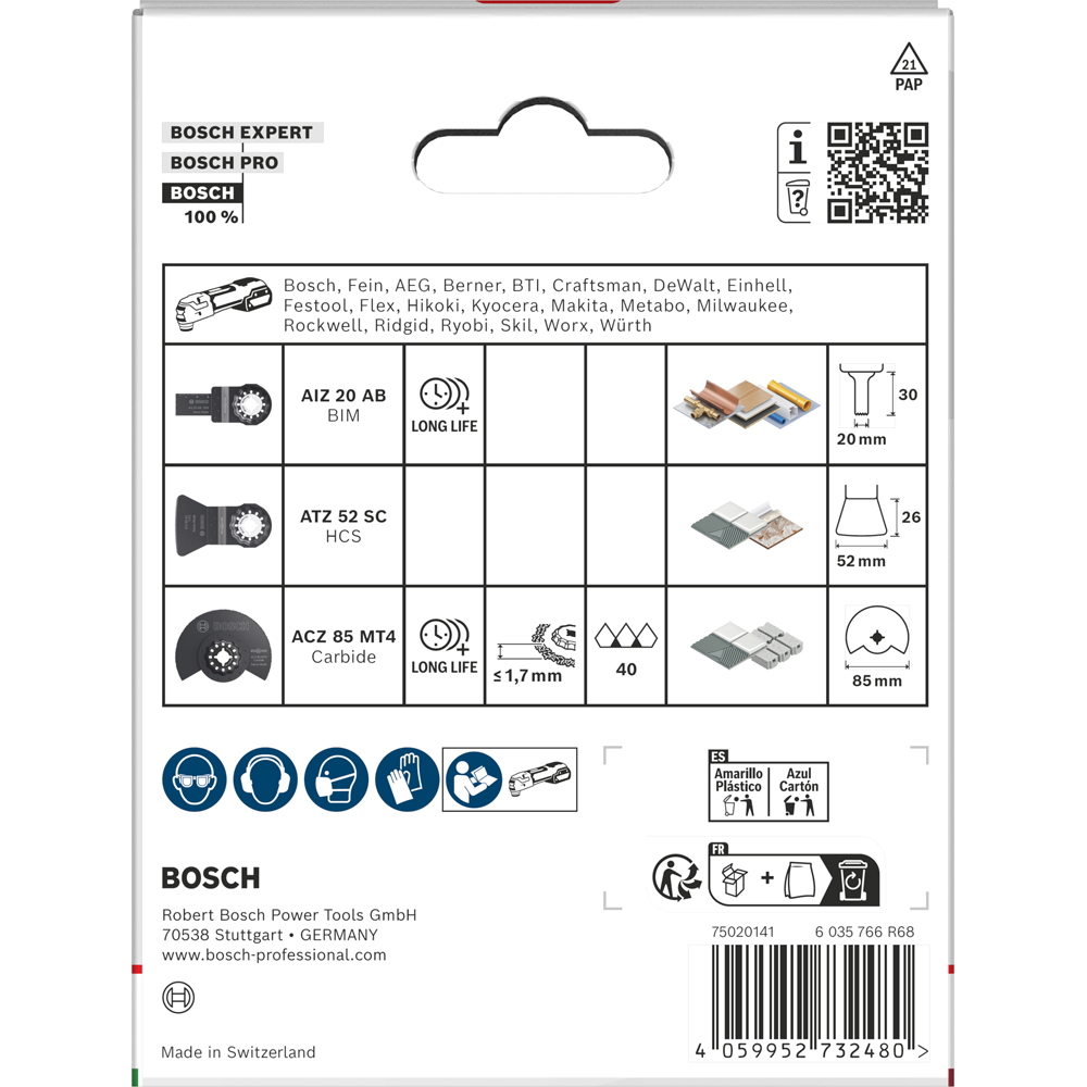 Set 3 panze ceramica BOSCH PROFESSIONAL