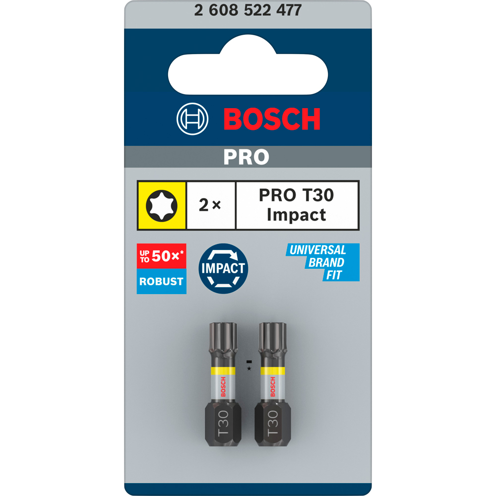 Set BOSCH PRO, 2 biti impact T30, 25 mm