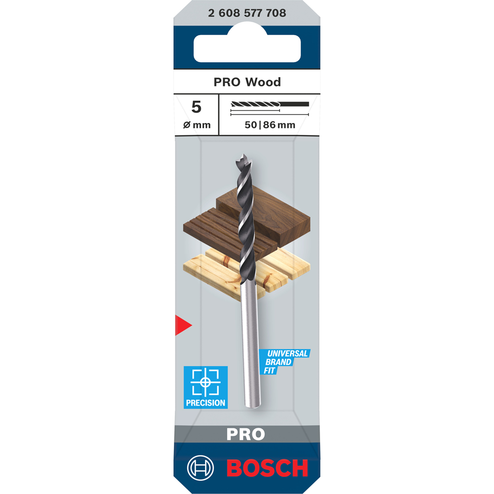 Burghiu lemn BOSCH PRO, wood, 5 mm, CYL, 1buc