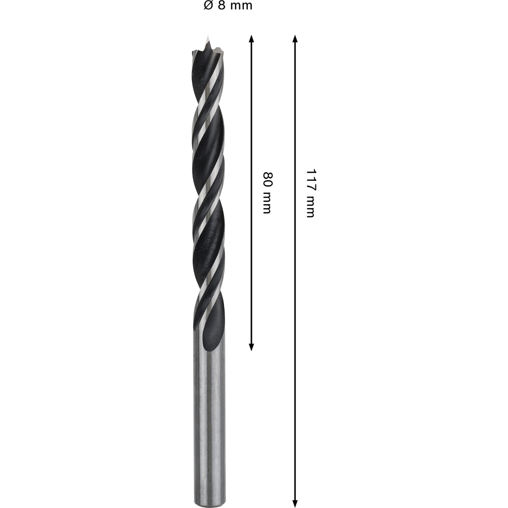 Burghiu lemn BOSCH PRO, wood, 8 mm, CYL, 1buc