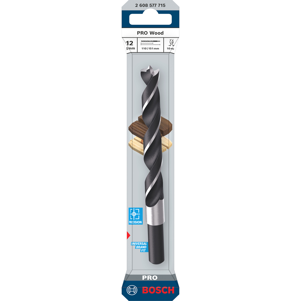 Burghiu lemn BOSCH PRO, wood, 12 mm, CYL, 1buc