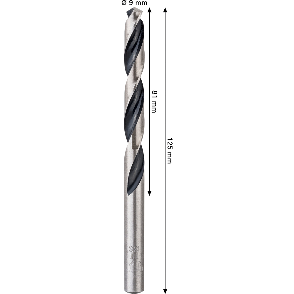 Burghiu metal BOSCH, HSS pointteq, 9 mm, CYL