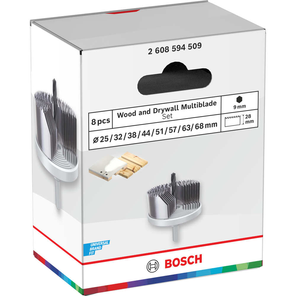 Carota BOSCH, lemn, 25/32/38/44/51/57/63/68 x 28mm