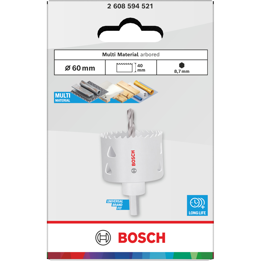 Carota multimaterial BOSCH, 60 x 40 mm
