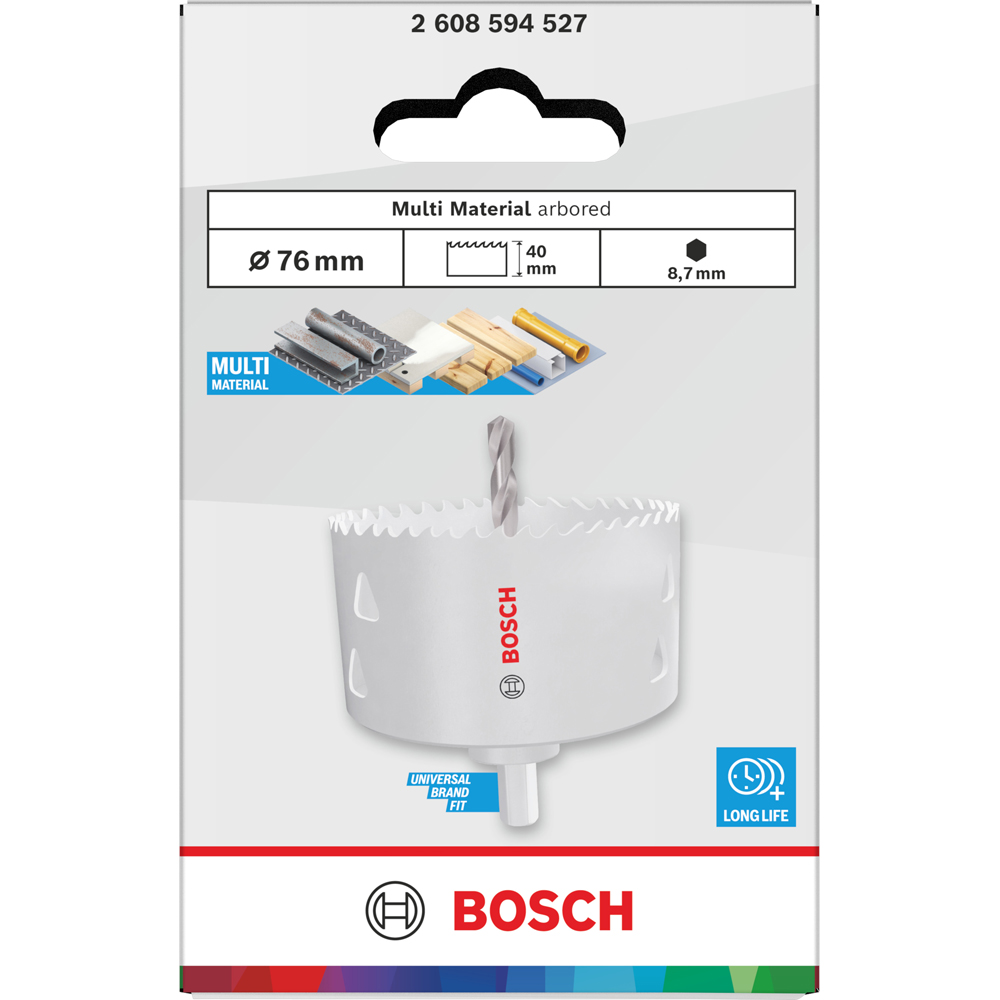 Carota multimaterial BOSCH, 76 x 40 mm