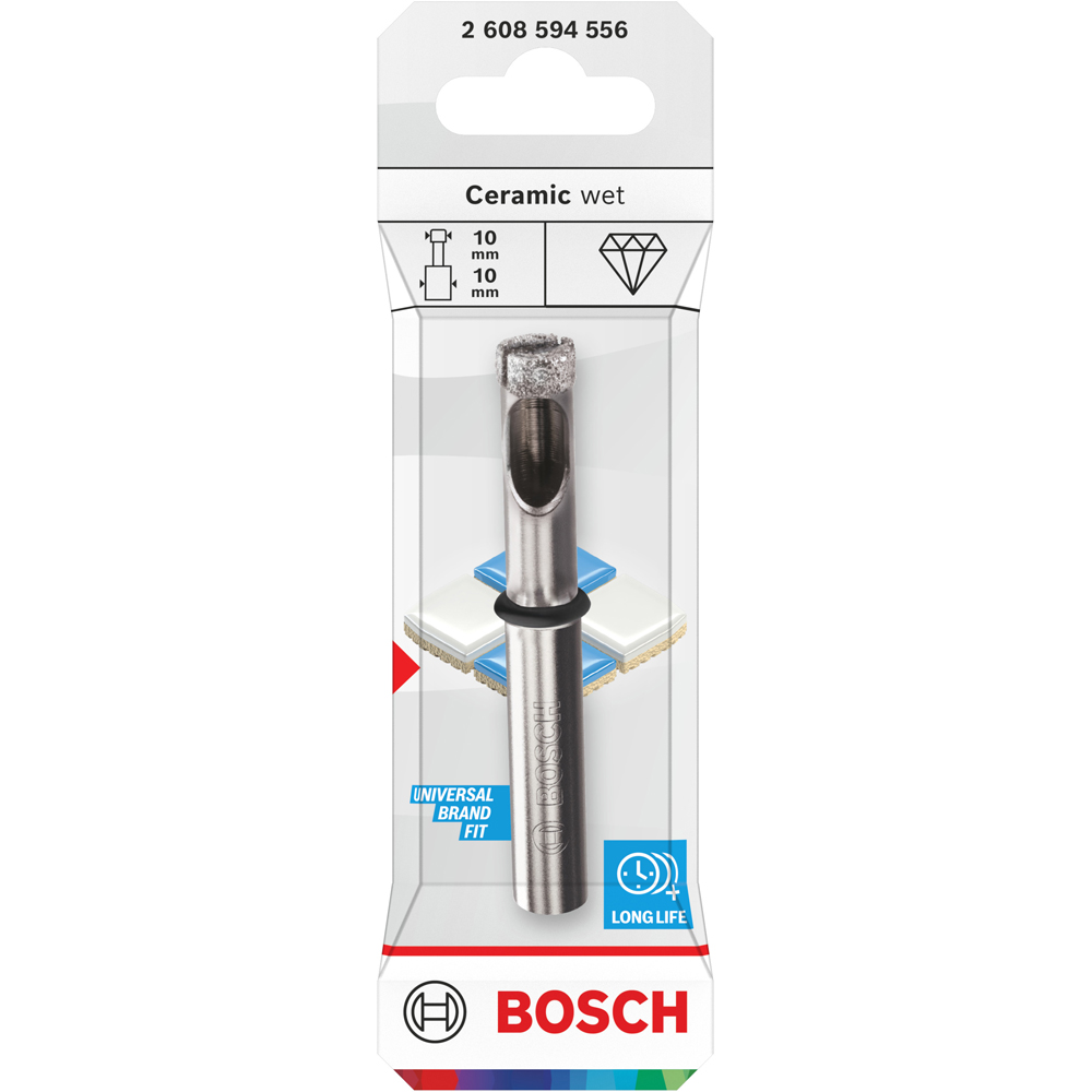 Burghiu diamantat BOSCH, ceramicwet, 10 x 10 x 30 mm
