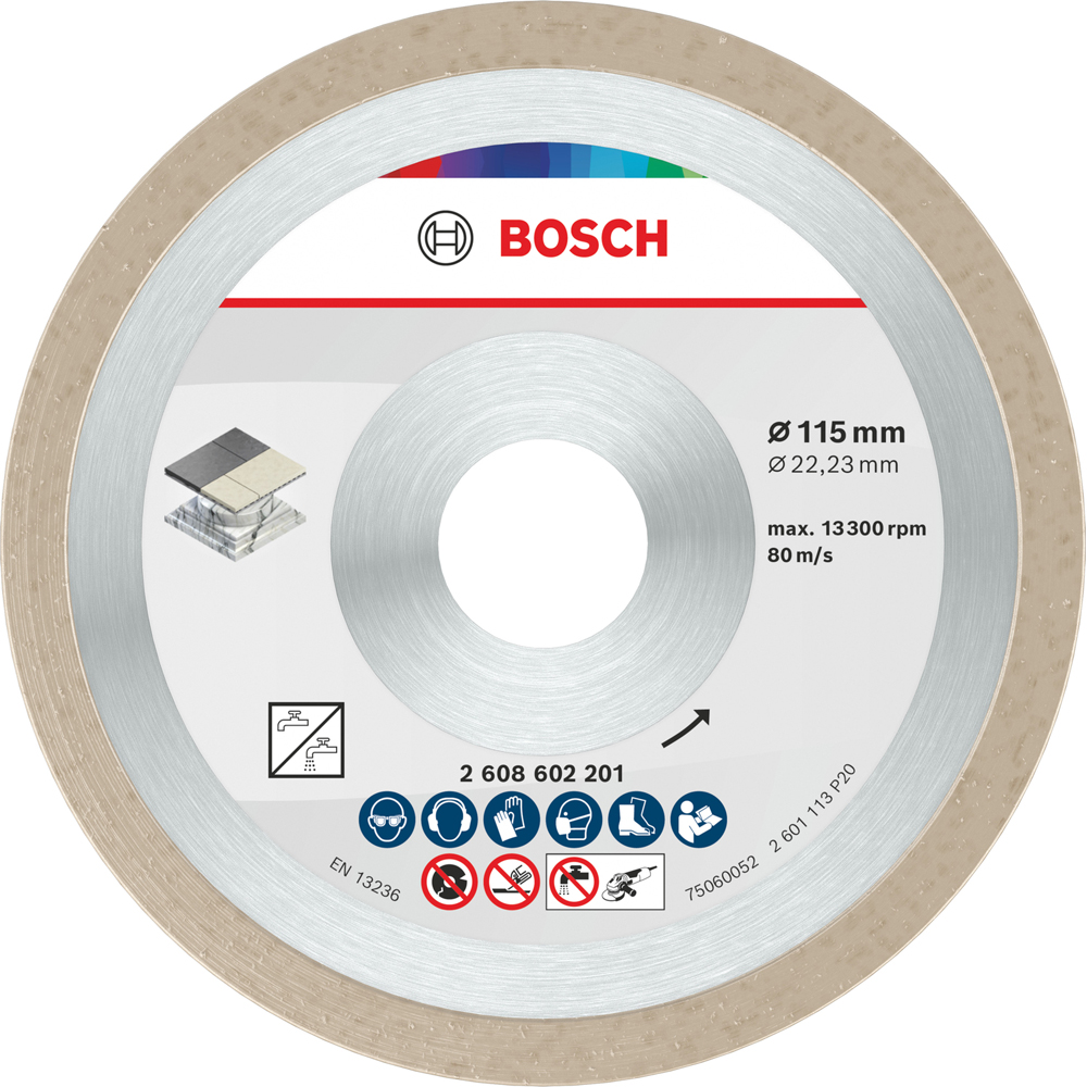 Disc diamantat BOSCH, ceramic, 115 x 22.2 x 1.6