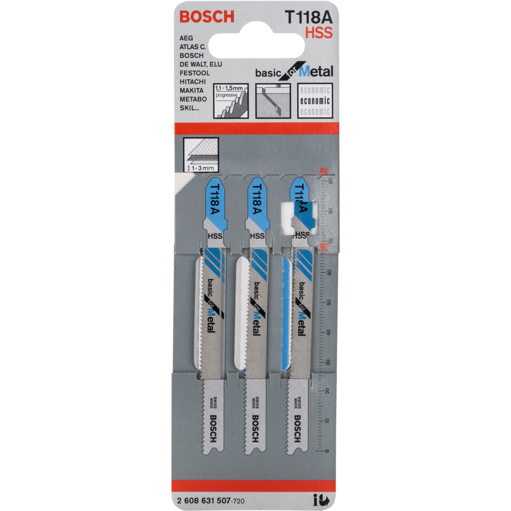 Panza pendular BOSCH, T118A, metal, 92mm, 3buc