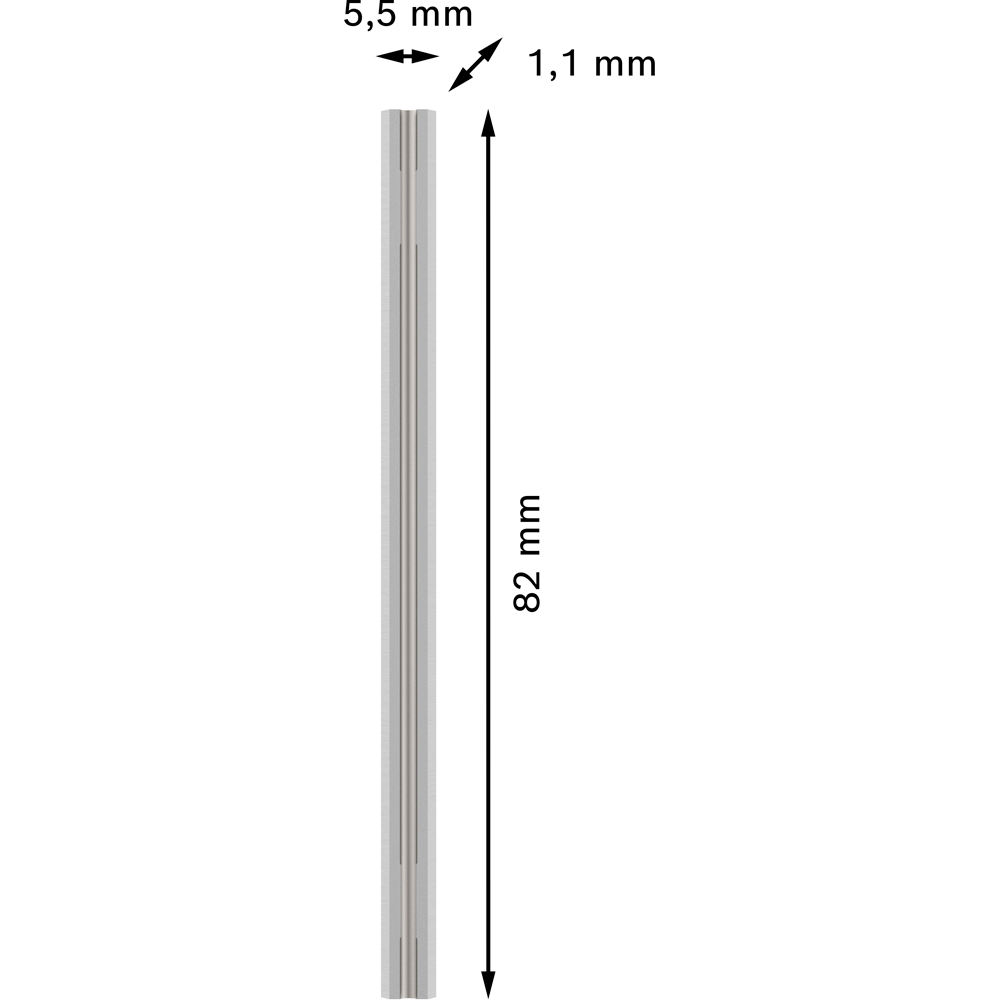 Cutite pentru rindea BOSCH PRO, 82 x 5.5 x 1.1mm, 2buc