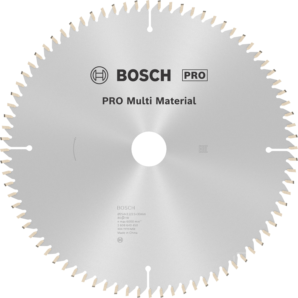 Panza circular multi BOSCH PROFESSIONAL, 254x30x3.2mm T80