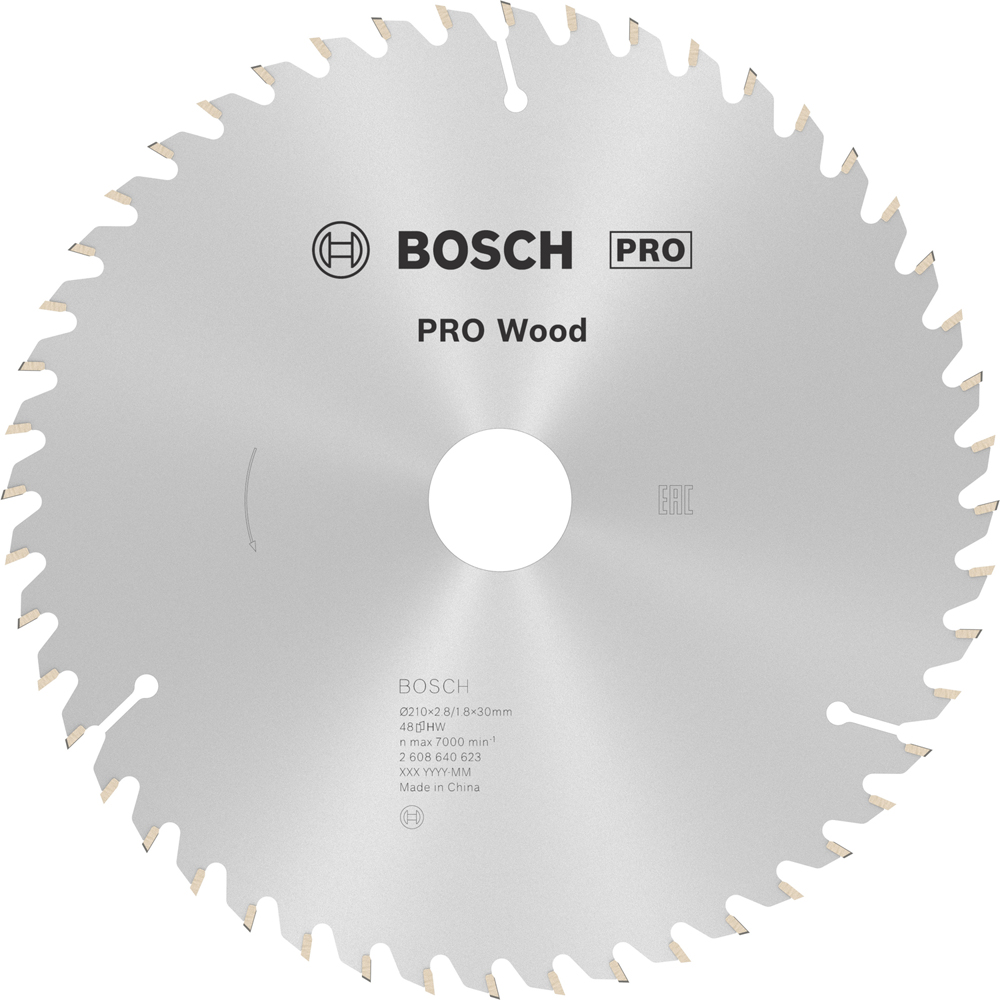 Panza circular BOSCH, wood, 210 x 30 x 2.8 mm, T48