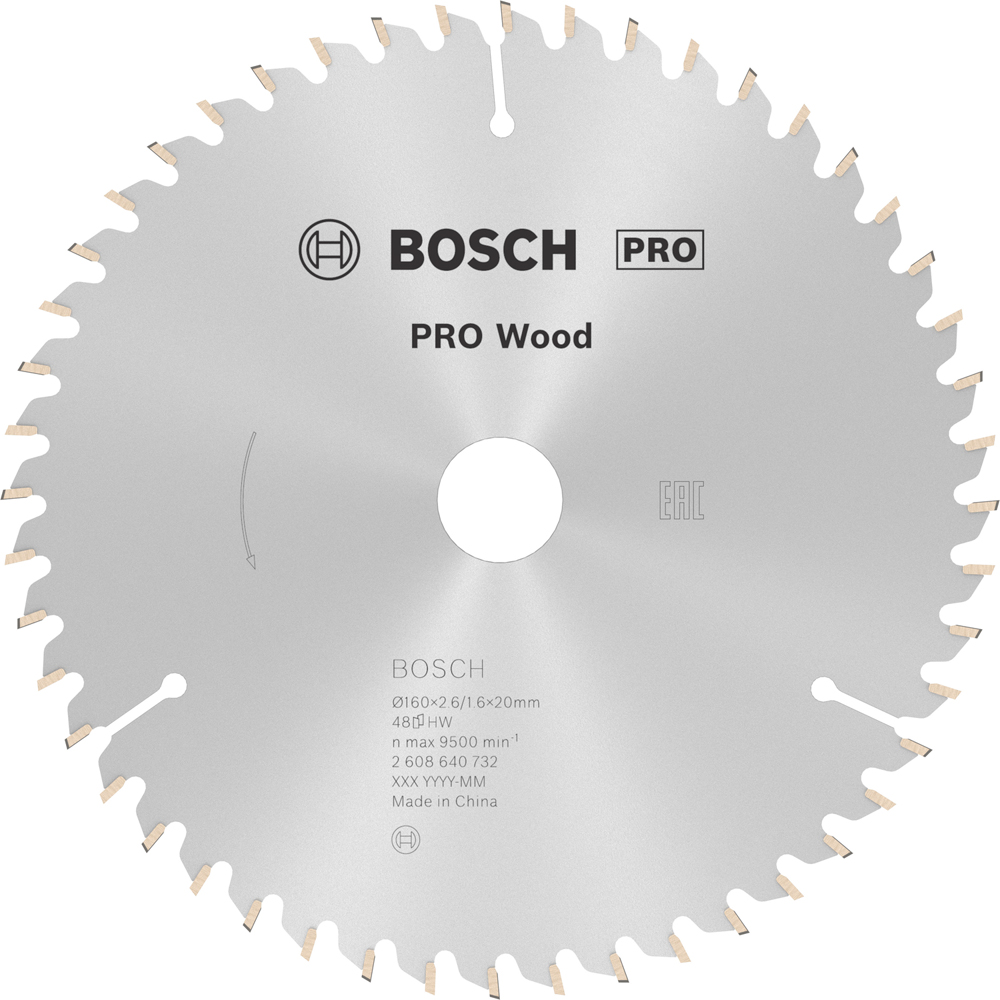 Panza circular BOSCH PRO, wood, 160 x 20, T48