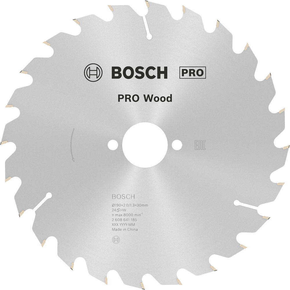 Panza circular BOSCH PRO, wood, 190 x 30 x 2 mm, T24