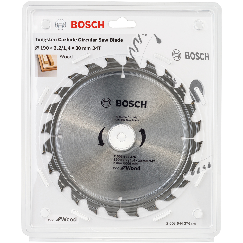 Panza circular BOSCH, wood, 190 x 30 x 2.2 mm, 24T