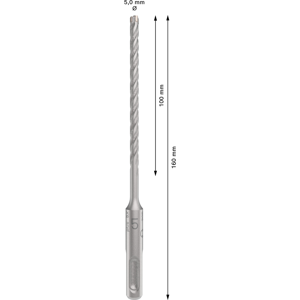 Burghiu BOSCH PROFESSIONAL, beton SDSPlus-5X 5x100x160 mm