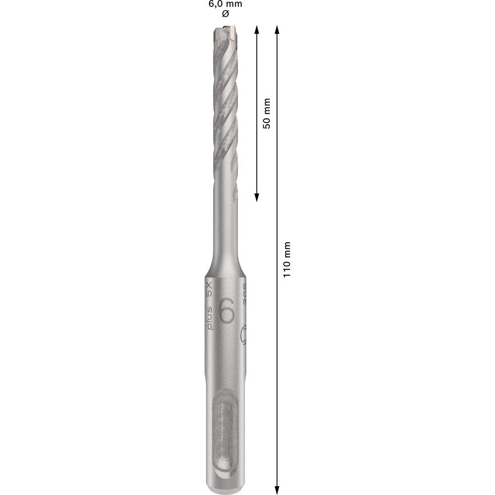 Burghiu BOSCH PROFESSIONAL, beton SDSPlus-5X 6x50x110 mm
